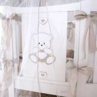 Lettino Ovale Orso cuore Coccolissimi con materasso