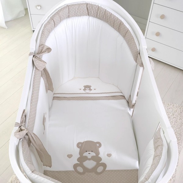 Lettino Ovale Orso cuore Coccolissimi con materasso