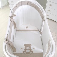 Lettino Ovale Orso cuore Coccolissimi con materasso