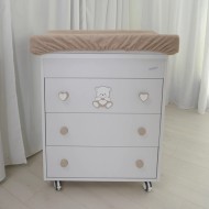 Fasciatoio Quadro 3 cassetti Orso cuore Coccolissimi