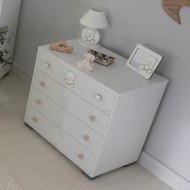 Comò Quadro 4 cassetti Orso cuore Coccolissimi