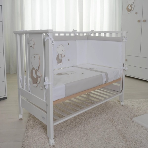 Paracolpi + Piumino sfoderabile + Set lenzuola 3pz per Lettino Compact e Next2Me Forever Cercatore di stelle Coccolissimi