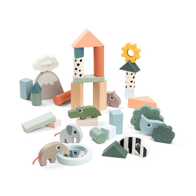 Set Costruzioni in Legno Montessori 34 Pezzi - Done by Deer