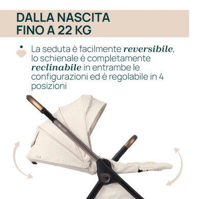 Trio Bellagio Gran Comfort Chicco con ovetto reclinabile e stand-up