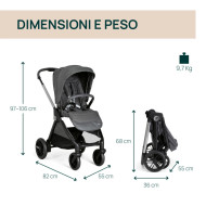 Trio Bellagio2 Chicco con Ovetto Reclinabile, Borsa e stand-up Omaggio