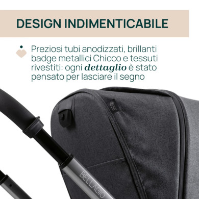 Trio Bellagio2 Chicco con Ovetto Reclinabile, Borsa e stand-up Omaggio