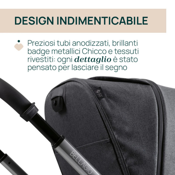 Trio Bellagio2 Chicco con Ovetto Reclinabile, Borsa e stand-up Omaggio