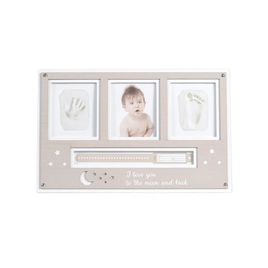 Kit impronte neonati con cornice e spazio braccialetto nascita Cangaro