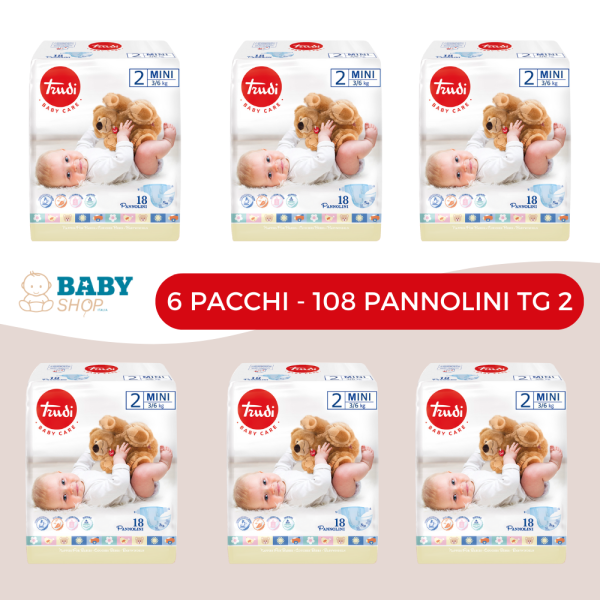 Multipak pannolini Trudi Baby Care 6 confezioni misure assortite