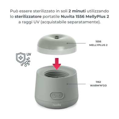 Scaldabiberon portatile universale Warm'n'Go 1162 Ricaricabile