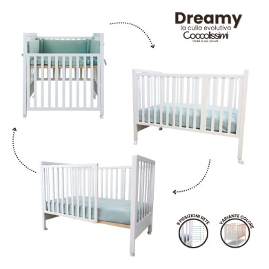Culla Evolutiva Dreamy Coccolissimi: da 0 ai 4 anni in 5 funzioni