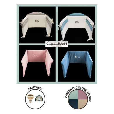 Paracolpi imbottito per lettino e culla evolutiva Dreamy Coccolissimi