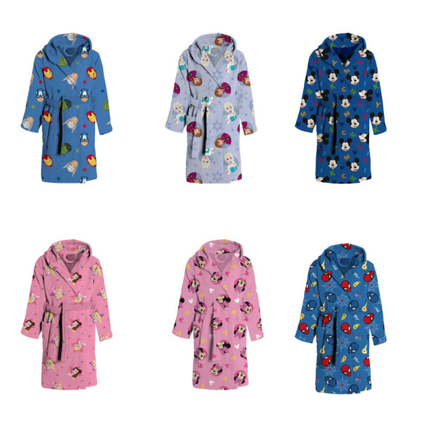 Accappatoio in spugna con maniche - Personaggi Disney e Marvel Hermet