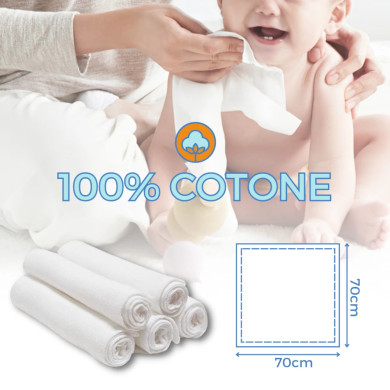 Mussole in garza di cotone Palla Pallina - Set 3 pezzi