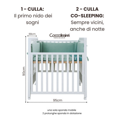 Kit Dreamy TicToc - Culla Evolutiva, tessile, trio TicToc e pappananna