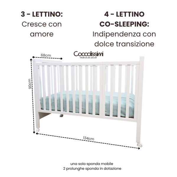 Kit Dreamy TicToc - Culla Evolutiva, tessile, trio TicToc e pappananna