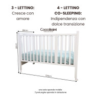 Kit Dreamy TicToc - Culla Evolutiva, tessile, trio TicToc e pappananna