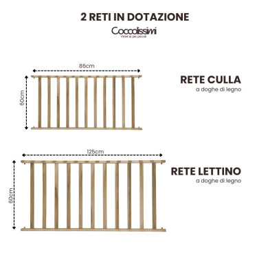 Kit Dreamy TicToc - Culla Evolutiva, tessile, trio TicToc e pappananna