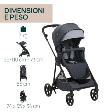 Trio Seety con seggiolino auto Kory Essential I-Size Chicco