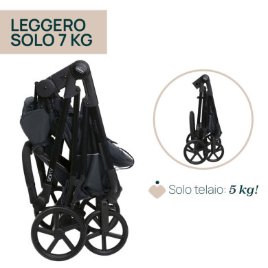 Trio Seety con seggiolino auto Kory Essential I-Size Chicco
