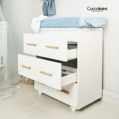 Cameretta Dreamy Coccolissimi – Culla, fasciatoio, coordinato tessile