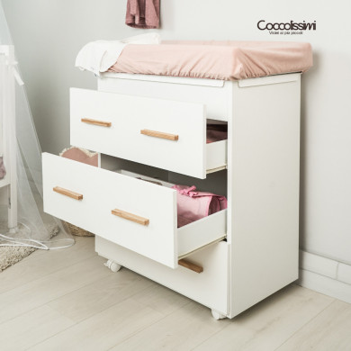 Cameretta Dreamy Coccolissimi – Culla, fasciatoio, coordinato tessile