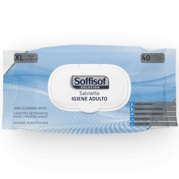 Salviette Umidificate Adulti XL Soffisof | Igiene Delicata completa