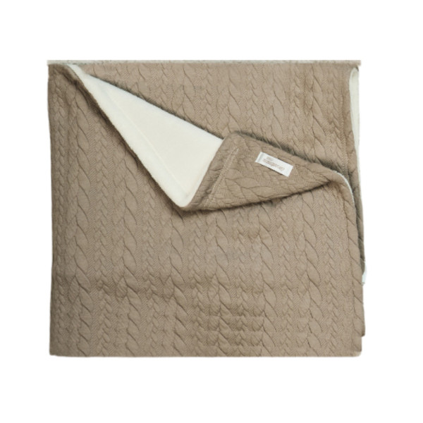 Copertina in maglia a trecce con pellicciotto Coccolissimi