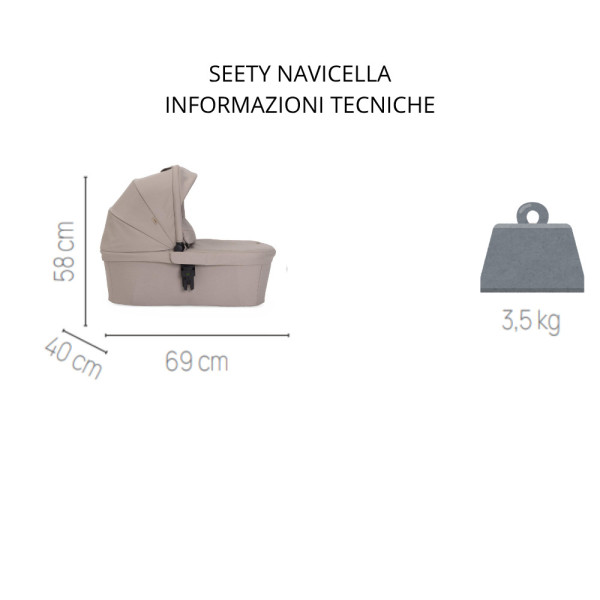 Trio Seety 2 con seggiolino auto Kory Essential I-Size Chicco