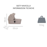 Trio Seety 2 con seggiolino auto Kory Essential I-Size Chicco