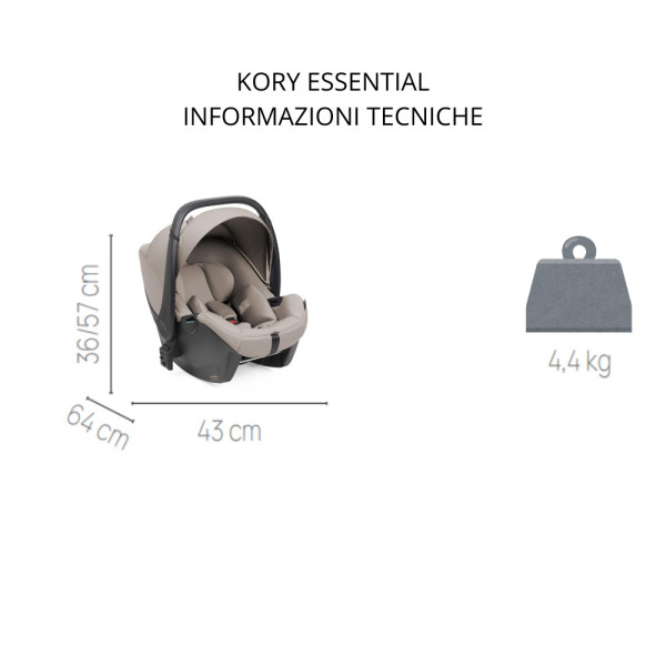 Trio Seety 2 con seggiolino auto Kory Essential I-Size Chicco