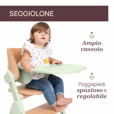 Meraviglia 4in1 Seggiolone Evolutivo in Legno FSC Chicco