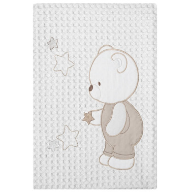 Copertina in piquet a nido d’ape per carrozzina Cercatore di stelle Coccolissimi