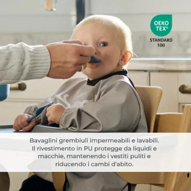 Bavaglino con maniche per pasti e attività Nuvita