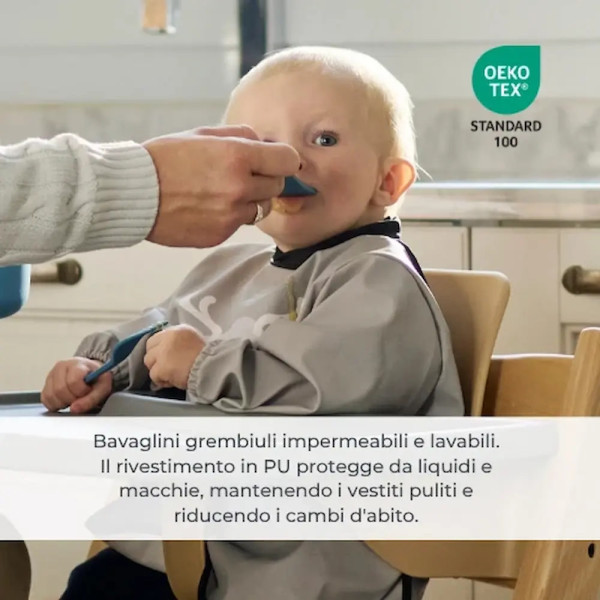 Bavaglino con maniche per pasti e attività Nuvita