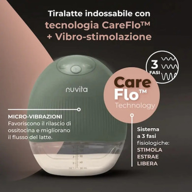 Tiralatte Indossabile Materno flow Nuvita | 3 Fasi, Vibro-Stimolazione