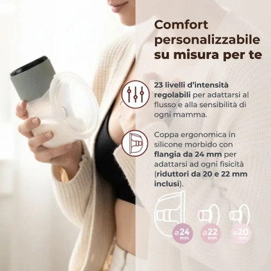 Tiralatte elettrico indossabile singolo Materno Comfort Nuvita