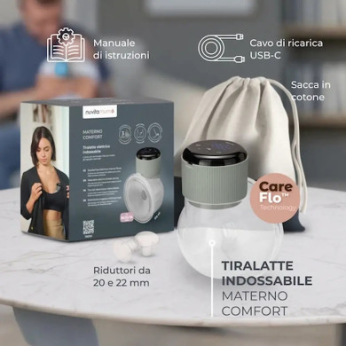 Tiralatte elettrico indossabile singolo Materno Comfort Nuvita