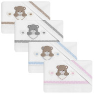 Corredino nascita Essential Orso Cuore – Set completo ricamato