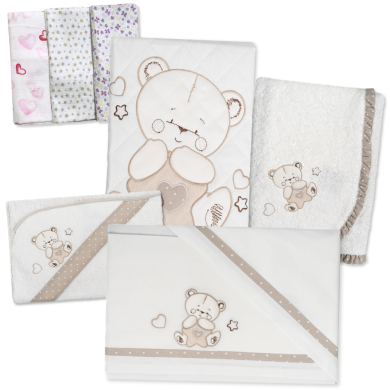 Corredino Nascita Premium Timmy - Set Completo in Cotone 100% Ricamato