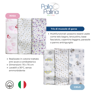 Corredino Nascita Premium Timmy - Set Completo in Cotone 100% Ricamato