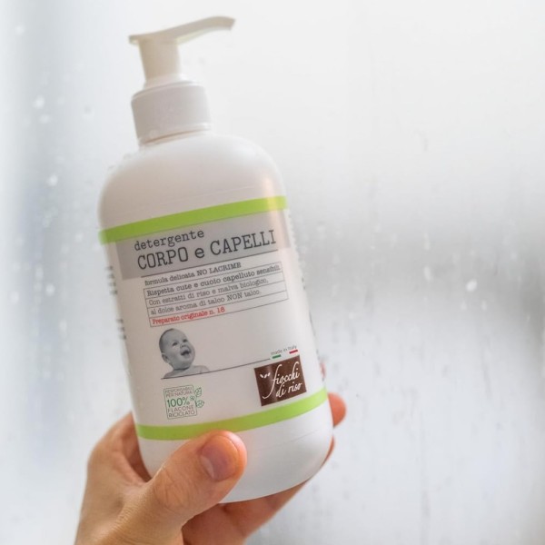 Detergente corpo e capelli talco Fiocchi di Riso 400 ml