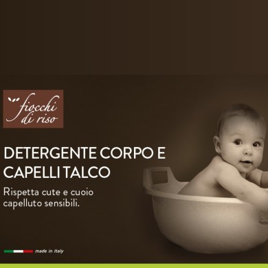 Detergente corpo e capelli talco Fiocchi di Riso 400 ml