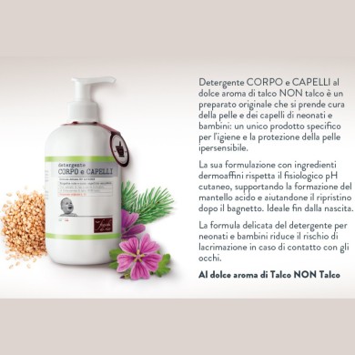 Detergente corpo e capelli talco Fiocchi di Riso 400 ml