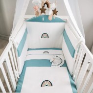 Completo Lettino Neonato Ricamato con Paracolpi – Coccolissimi