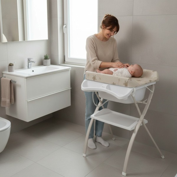 Bagnetto Fasciatoio Pieghevole Lindo Brevi salvaspazio