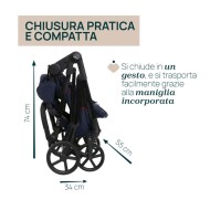 Trio Seety con seggiolino auto Kory Essential I-Size Chicco