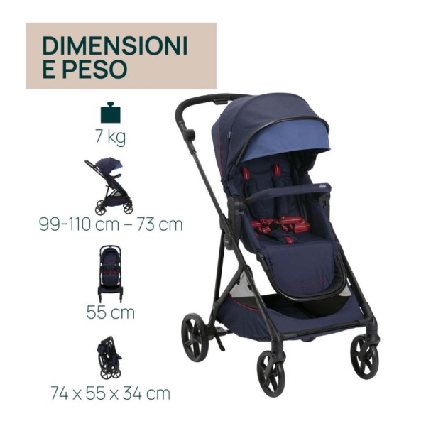 Trio Seety con seggiolino auto Kory Essential I-Size Chicco