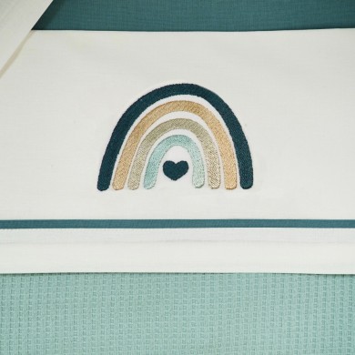 Coordinato Waffle Rainbow Coccolissimi | Coperta + Lenzuola