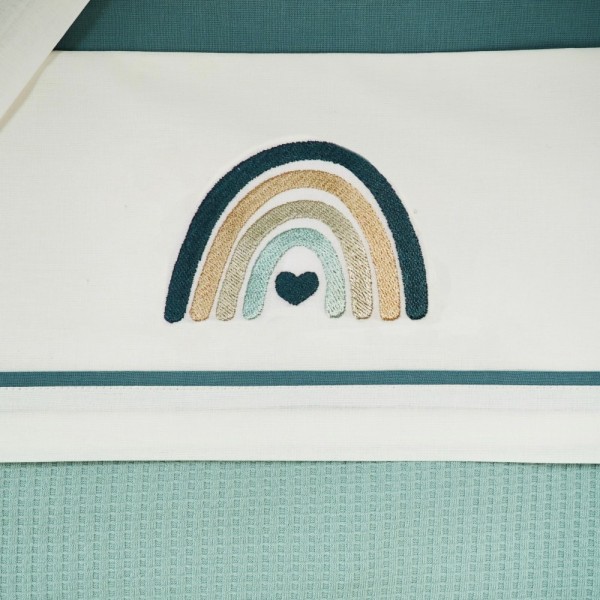 Coordinato Waffle Rainbow Coccolissimi | Coperta + Lenzuola